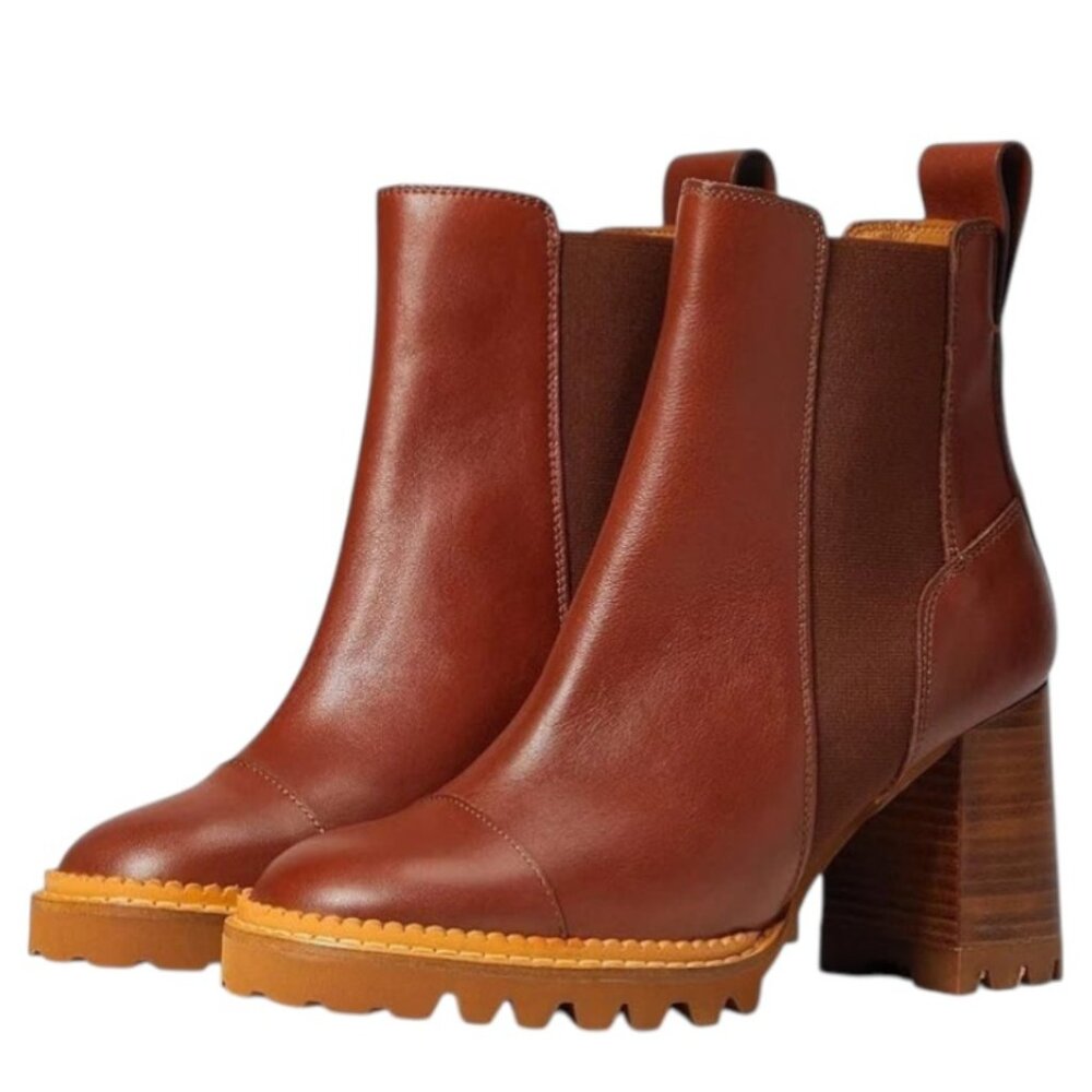 See by Chloe Mallory Ankle Boot Rust/Copper, EU 41 (US Women's 11) M
